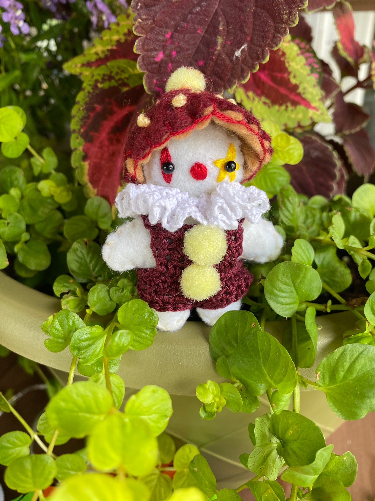 MUSHROOM POCKET CLOWN (dark red)
