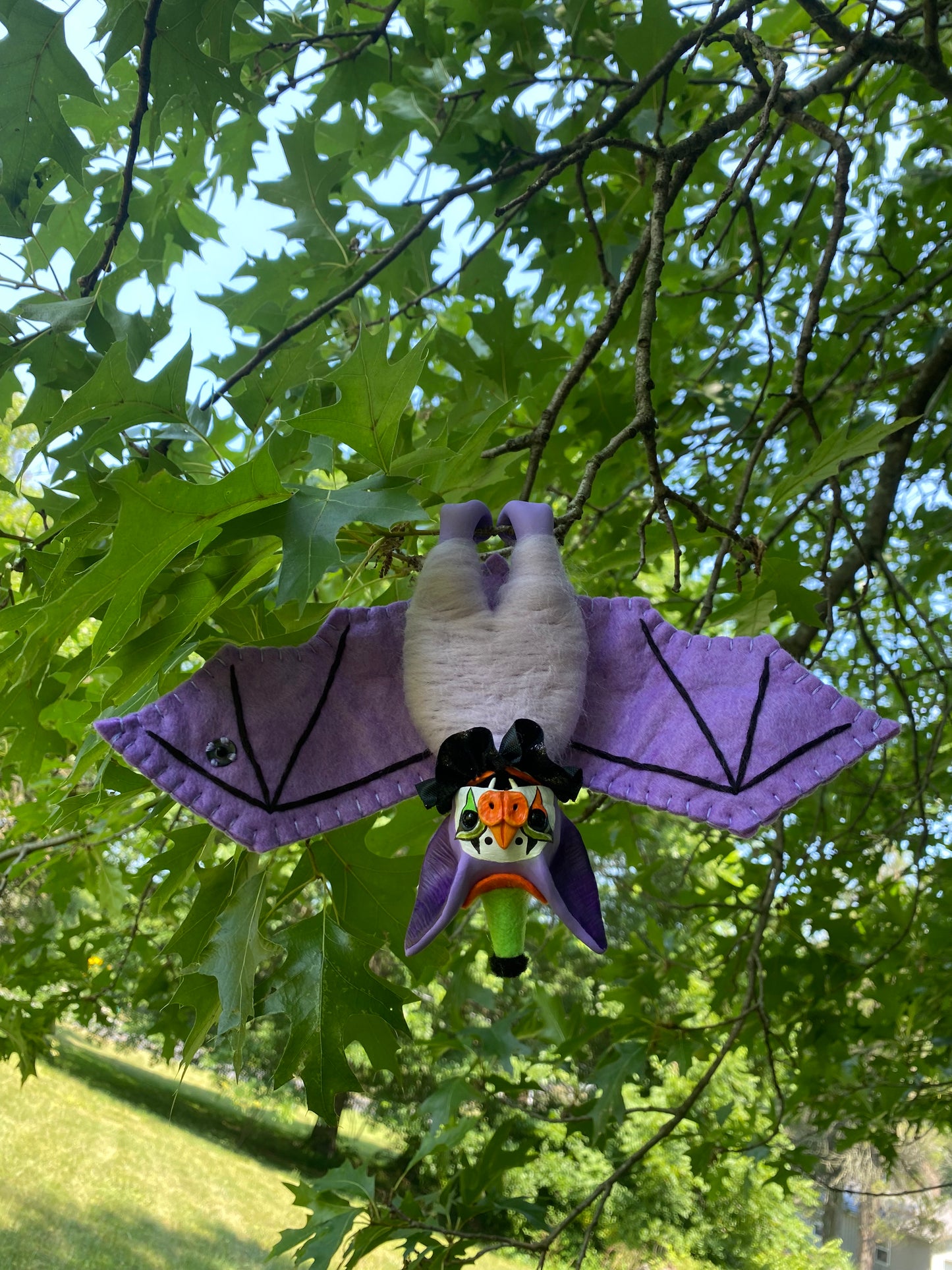 LARGE HANGING BAT (purple)