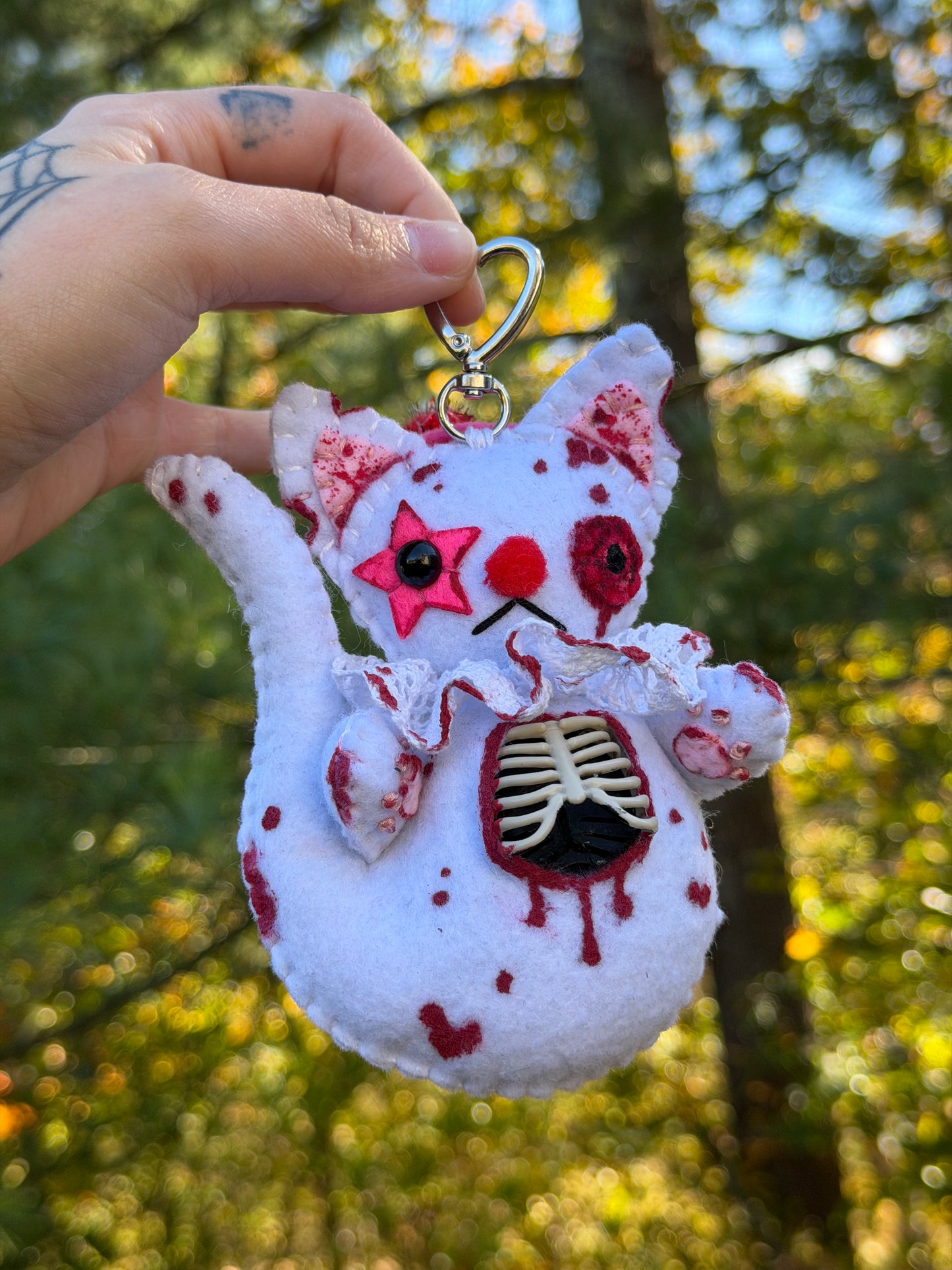 ZOMBIE GHOST KITTY BAG CLIP