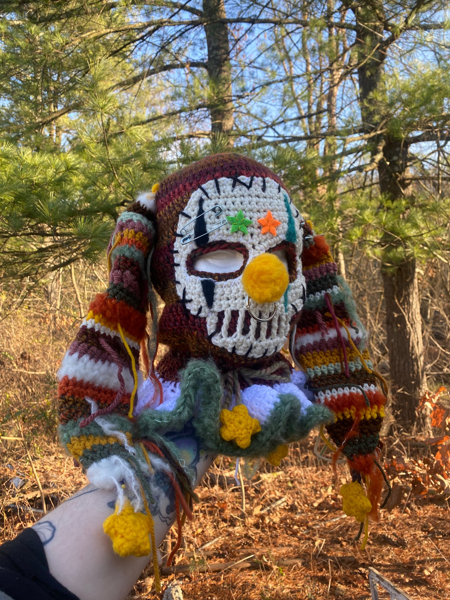 CLOWN BALACLAVA (autumn colors)