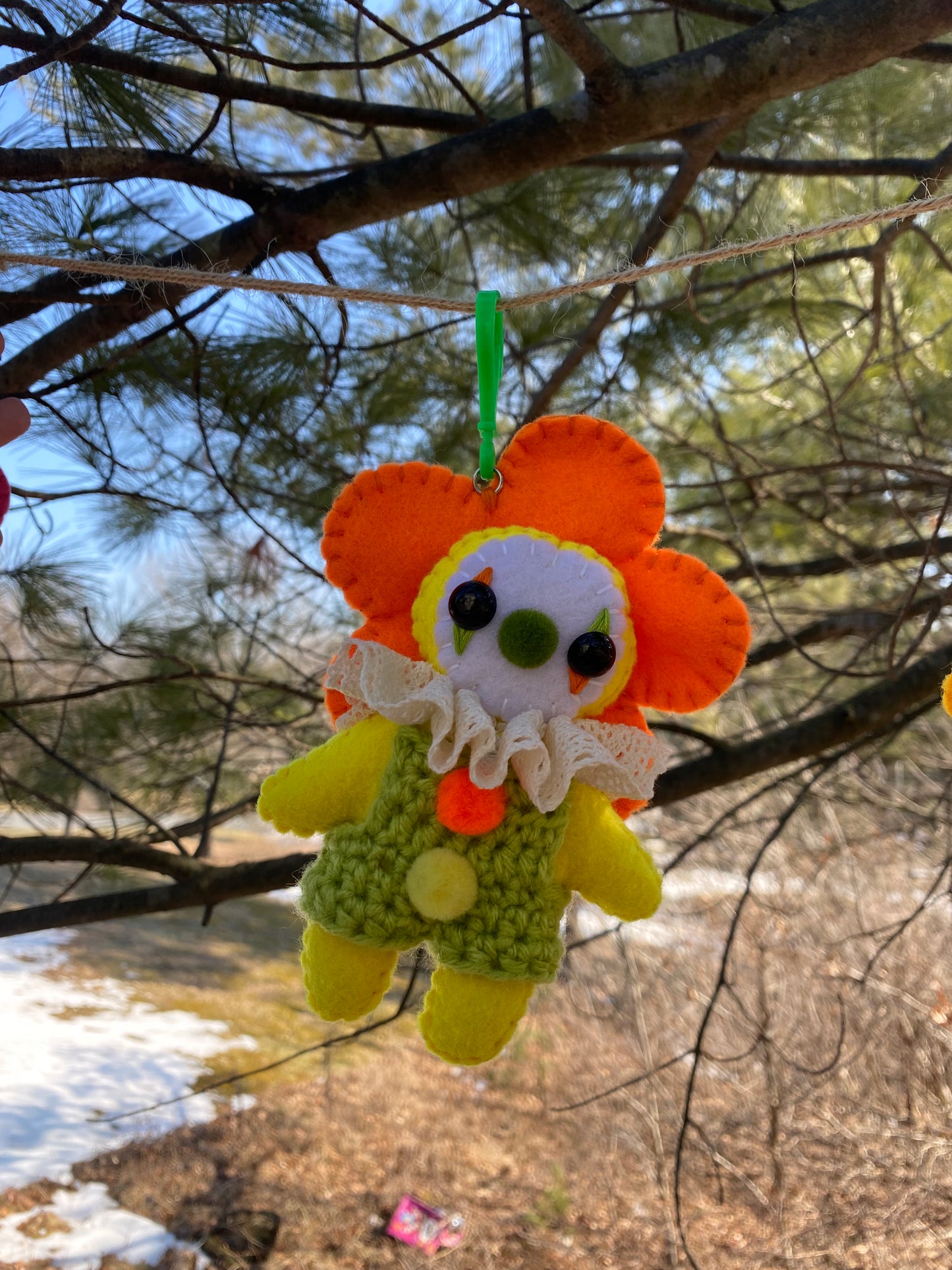 FLOWER BAG CLIP (orange)
