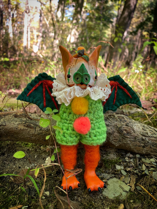 Pumpkin Bat art doll
