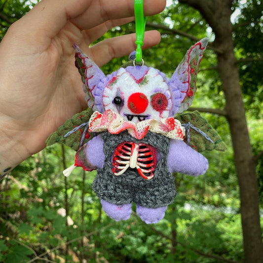 ZOMBIE CLOWN BAG CLIP (lavender)