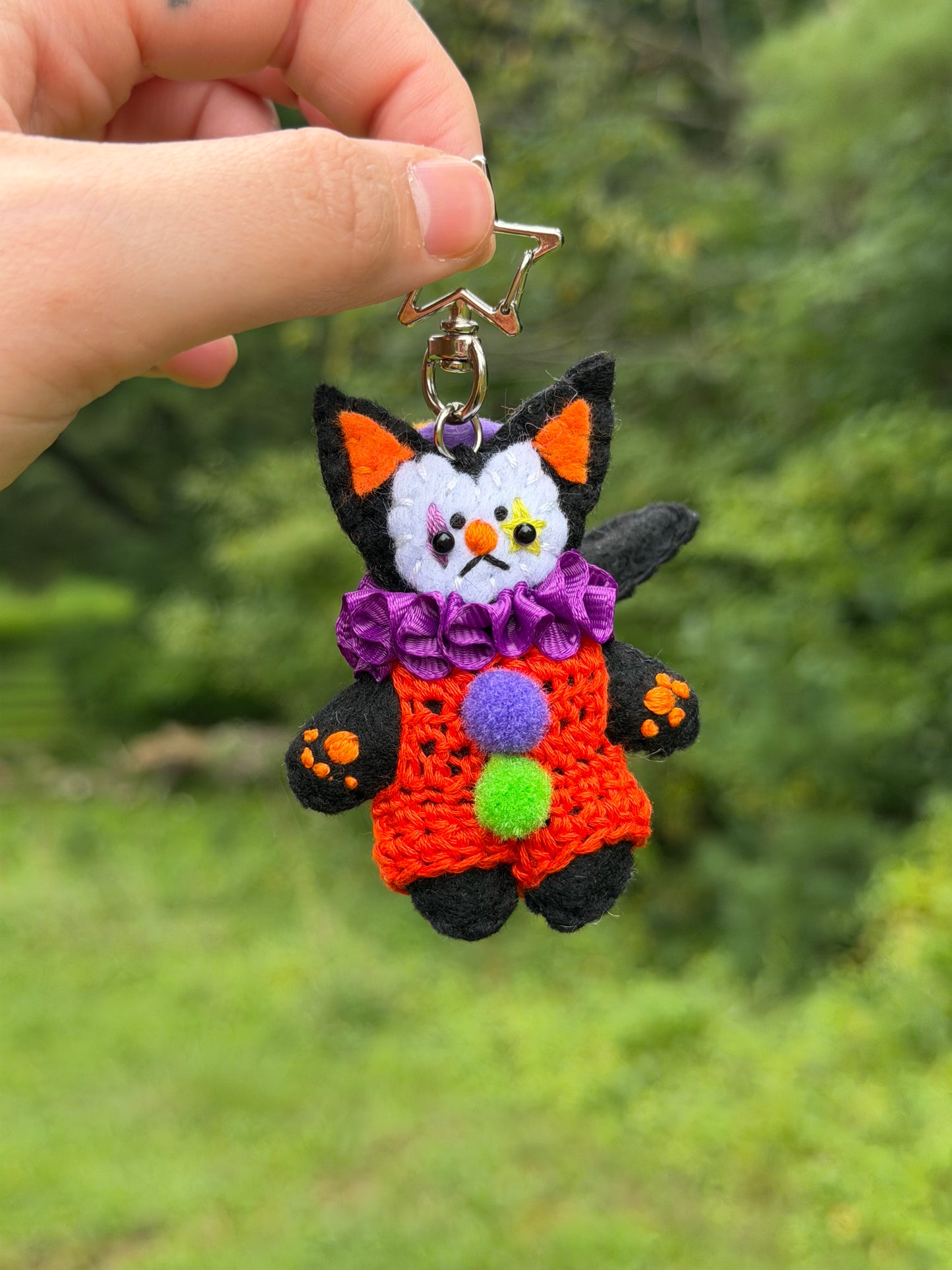 KITTY CLOWN BAG CLIP (orange)