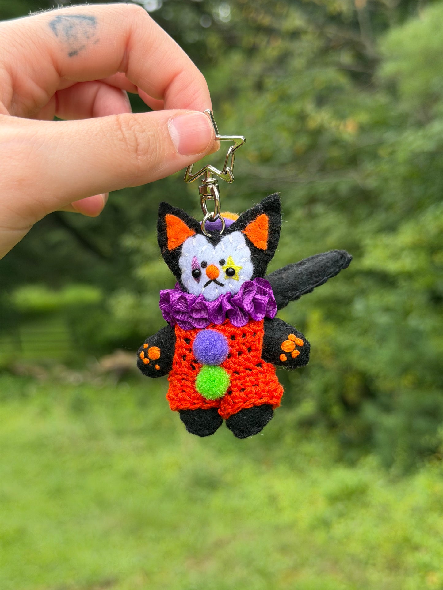 KITTY CLOWN BAG CLIP (orange)