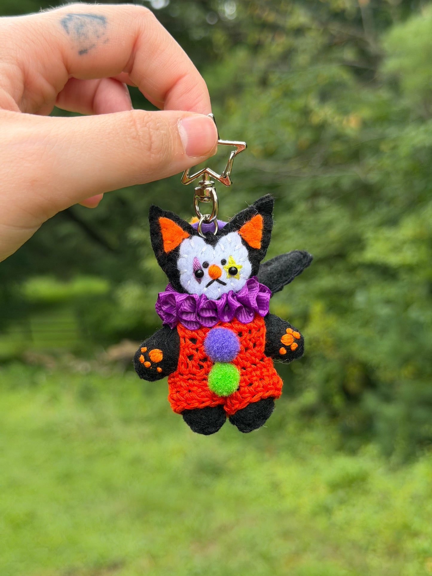 KITTY CLOWN BAG CLIP (orange)