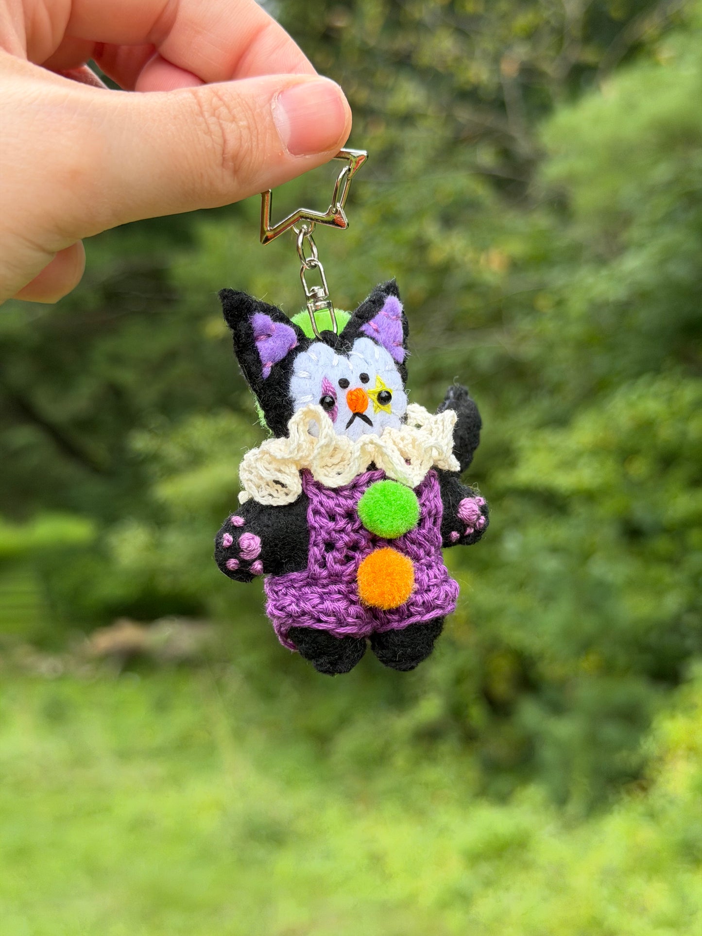 KITTY CLOWN BAG CLIP (purple)