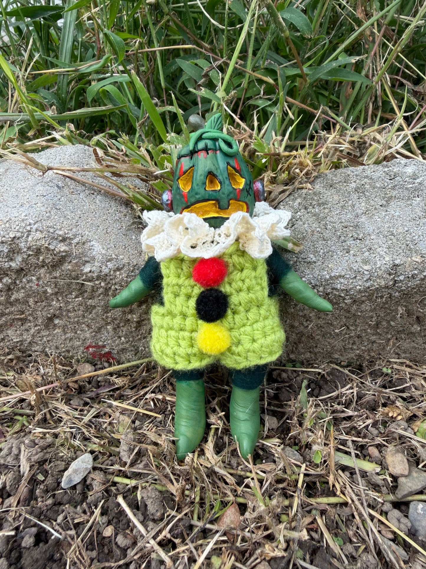 FRANKENSTEIN'S MONSTER JACK-O-LANTERN ART DOLL