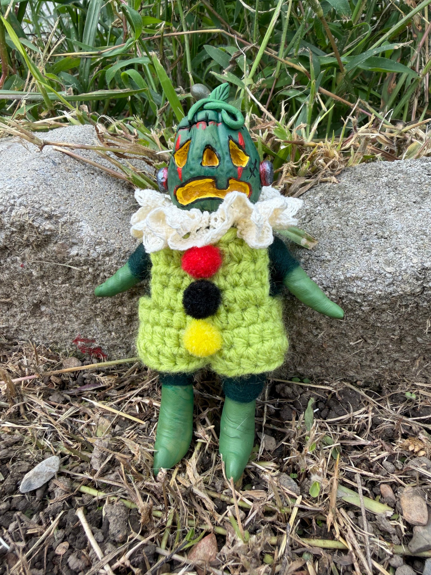 FRANKENSTEIN'S MONSTER JACK-O-LANTERN ART DOLL
