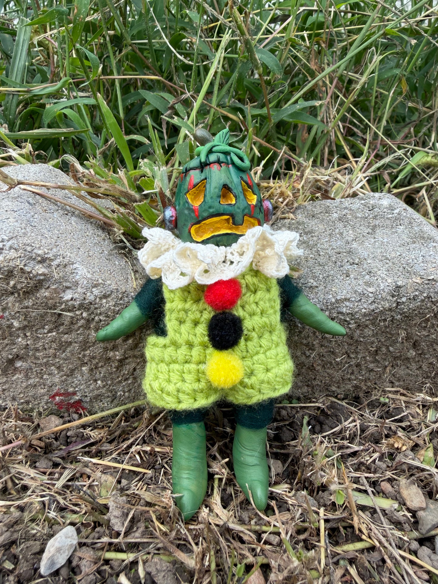 FRANKENSTEIN'S MONSTER JACK-O-LANTERN ART DOLL