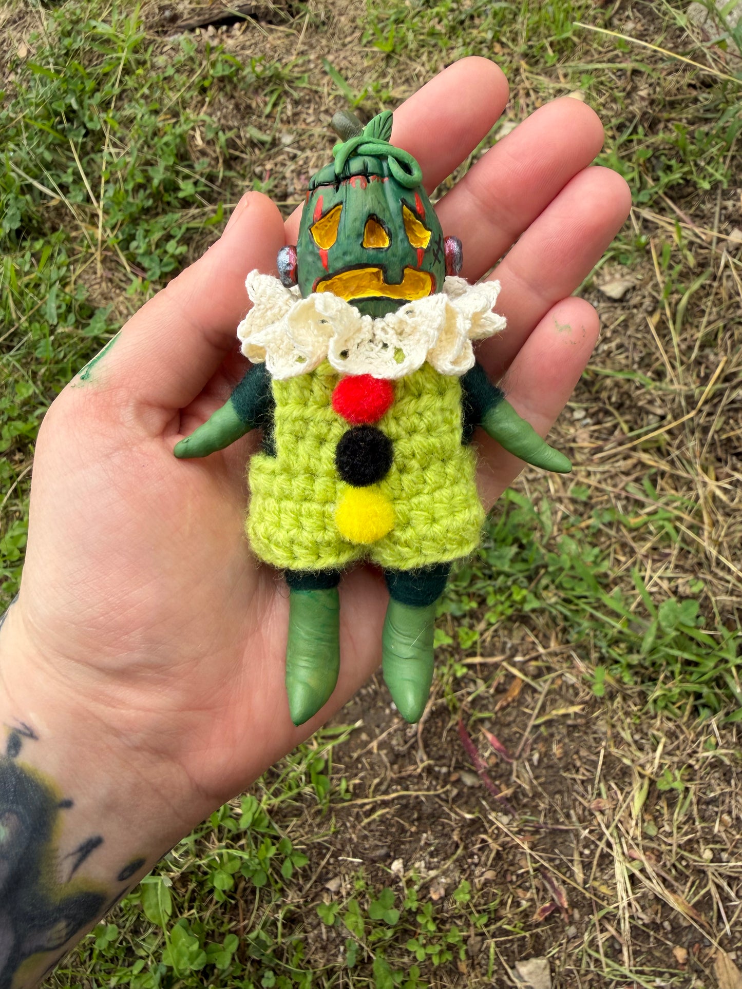 FRANKENSTEIN'S MONSTER JACK-O-LANTERN ART DOLL