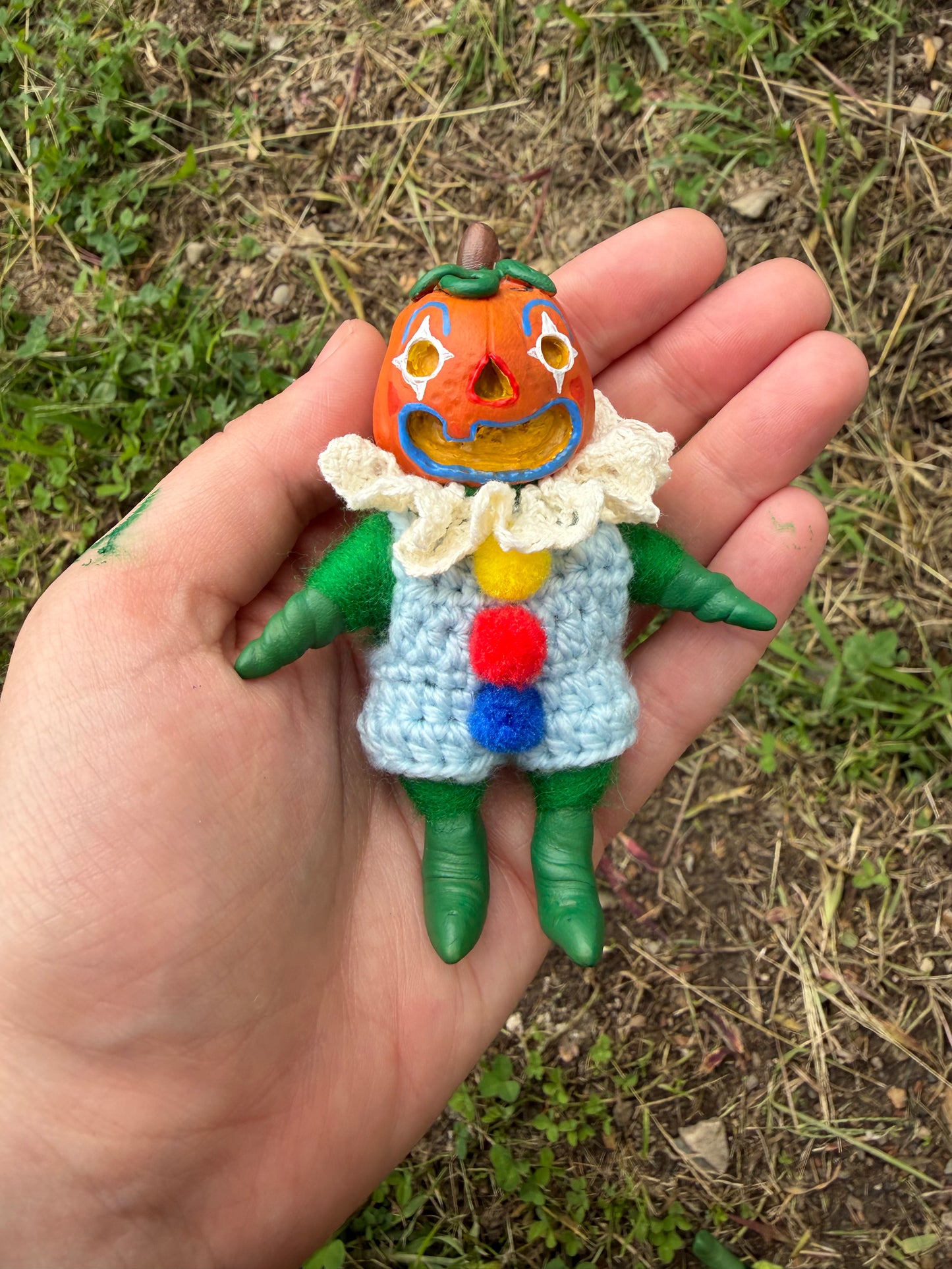 JACK-O-LANTERN ART DOLL (primary colors)