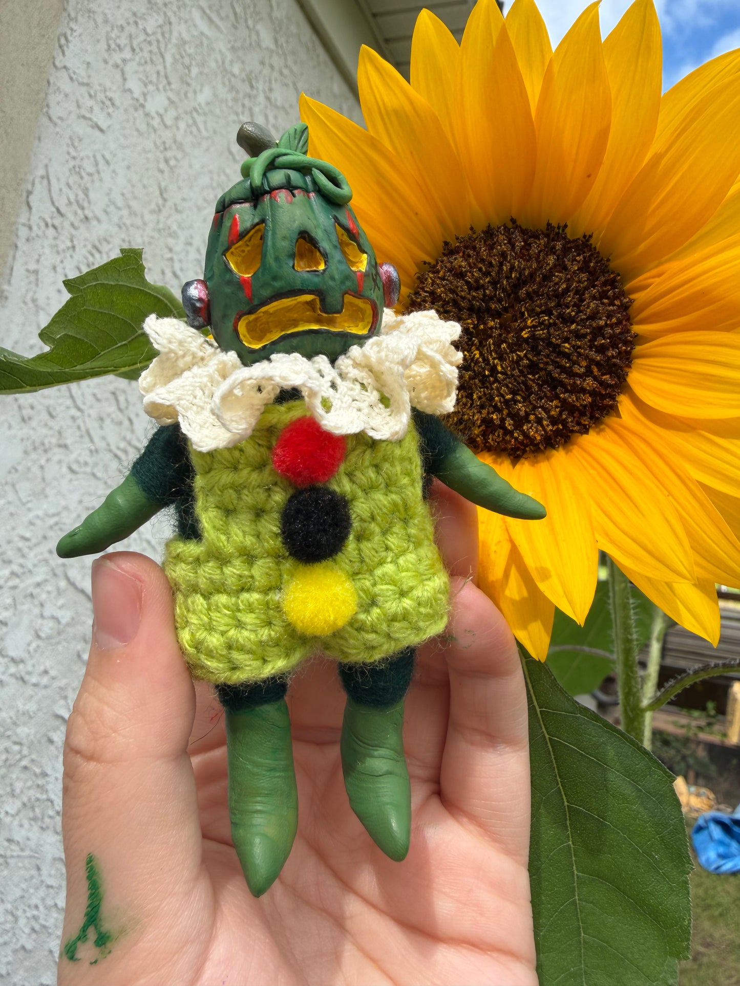 FRANKENSTEIN'S MONSTER JACK-O-LANTERN ART DOLL
