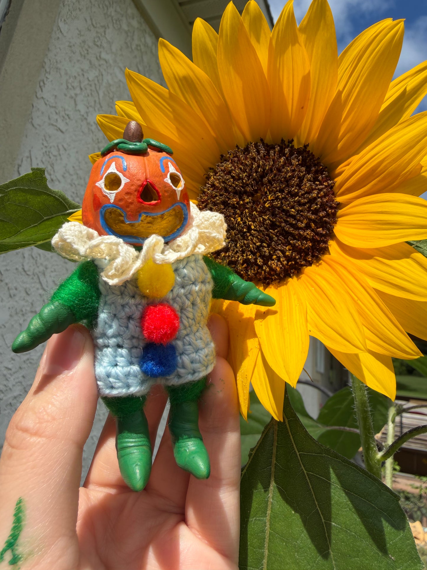 JACK-O-LANTERN ART DOLL (primary colors)