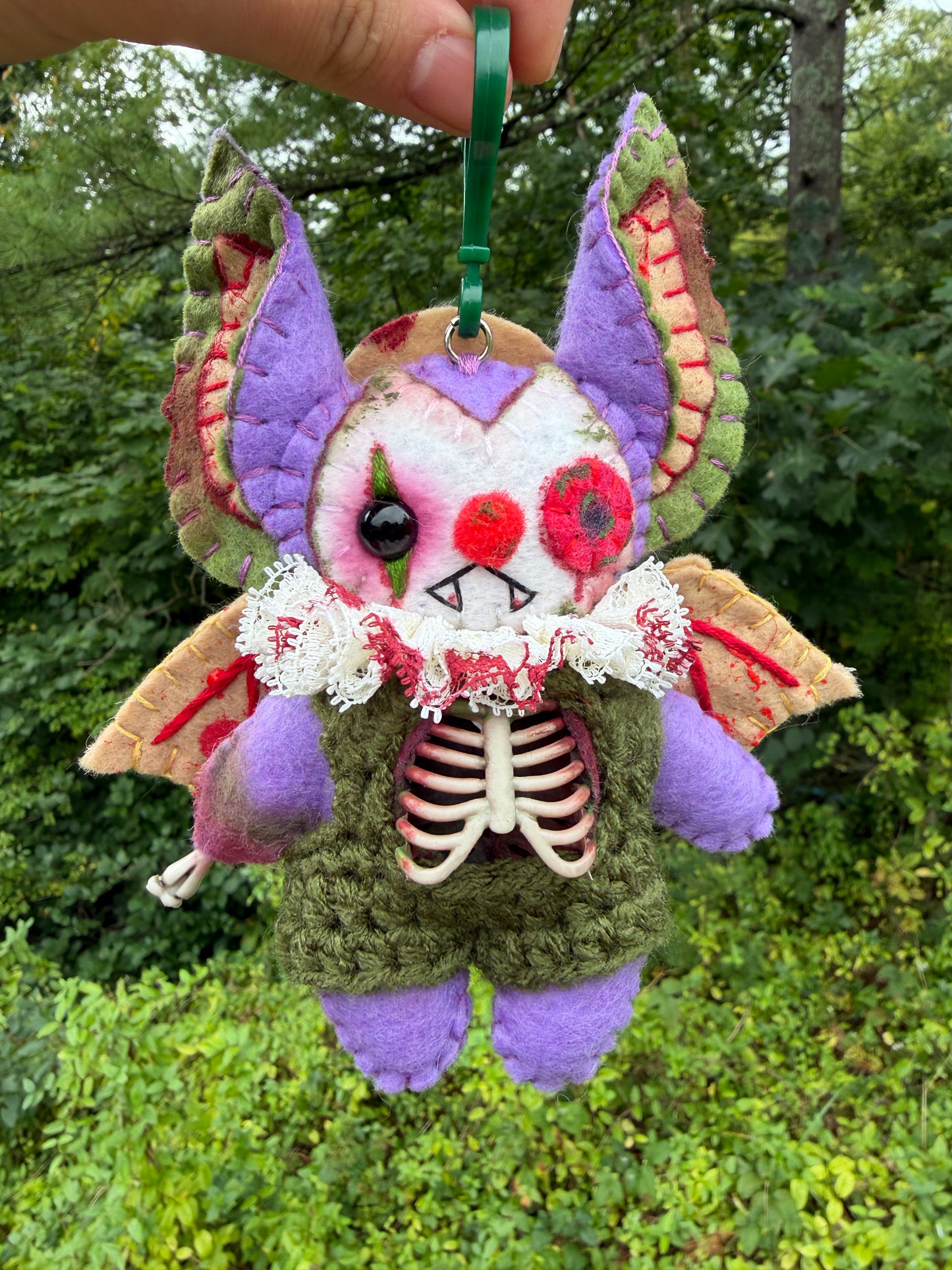 ZOMBIE CLOWN BAG CLIP (purple)