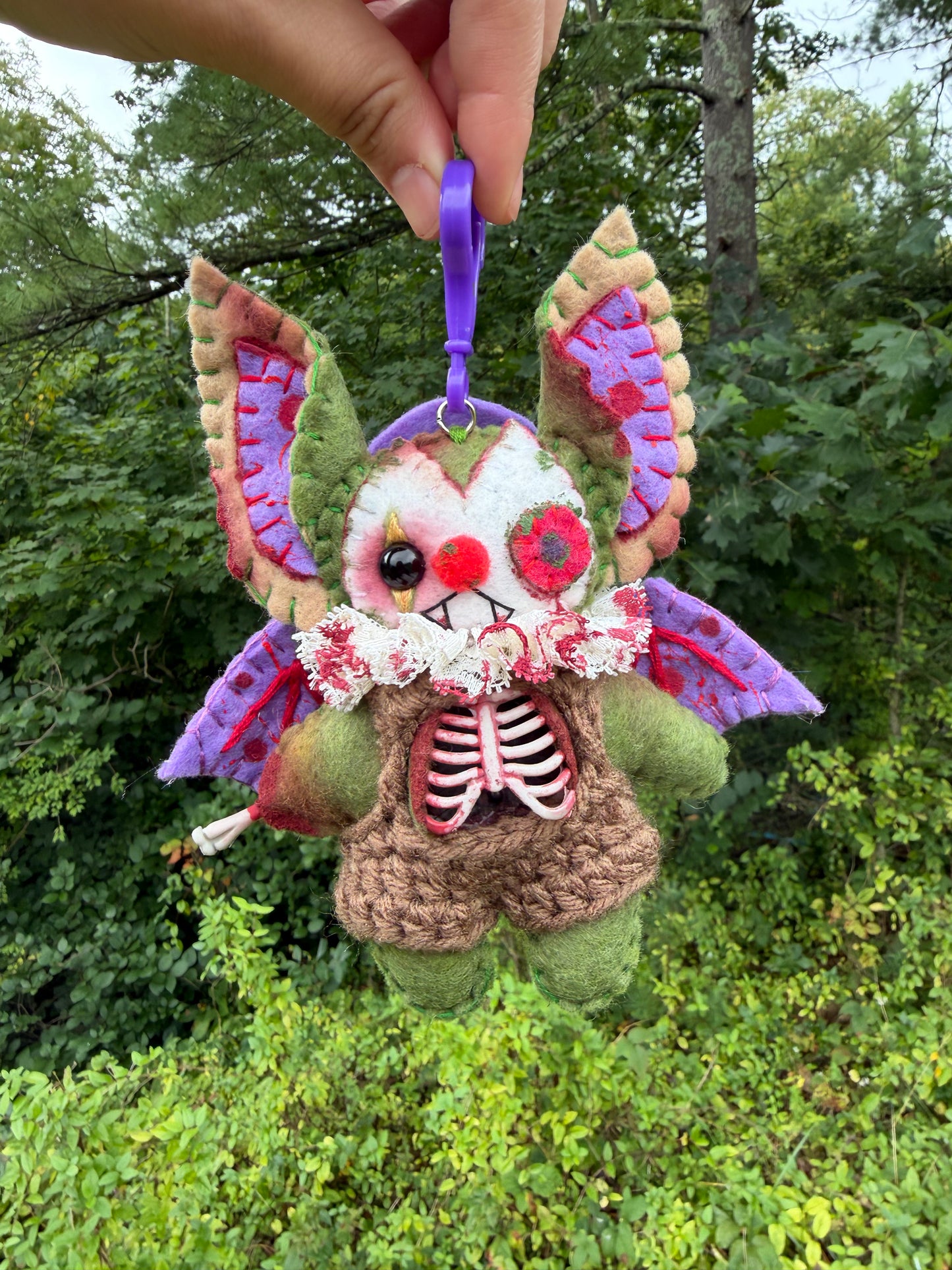 ZOMBIE CLOWN BAG CLIP (green)