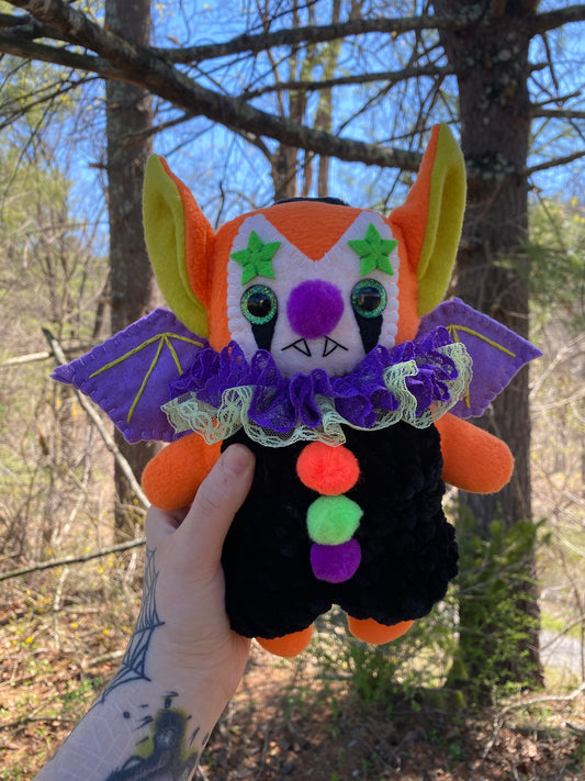 XL BAT CLOWN PLUSH (orange)