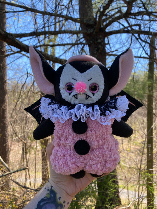 XL BAT CLOWN PLUSH (PINK/BLACK)