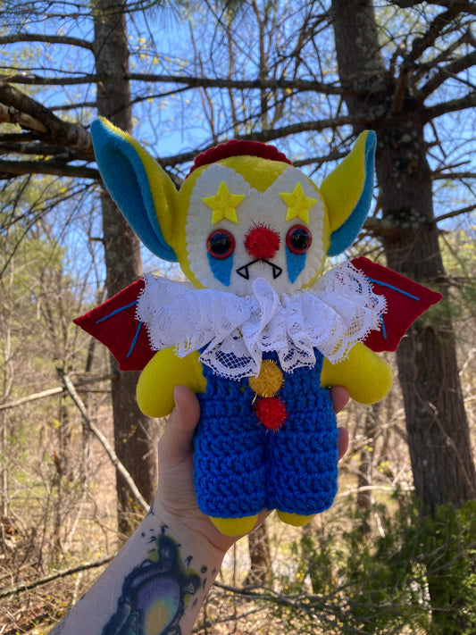 XL BAT CLOWN PLUSH (yellow)