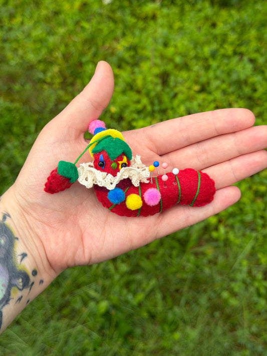 PIN CUSHION CLOWN WORM (with pins)