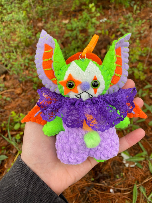 Bat bag clip (lime/purple/orange)