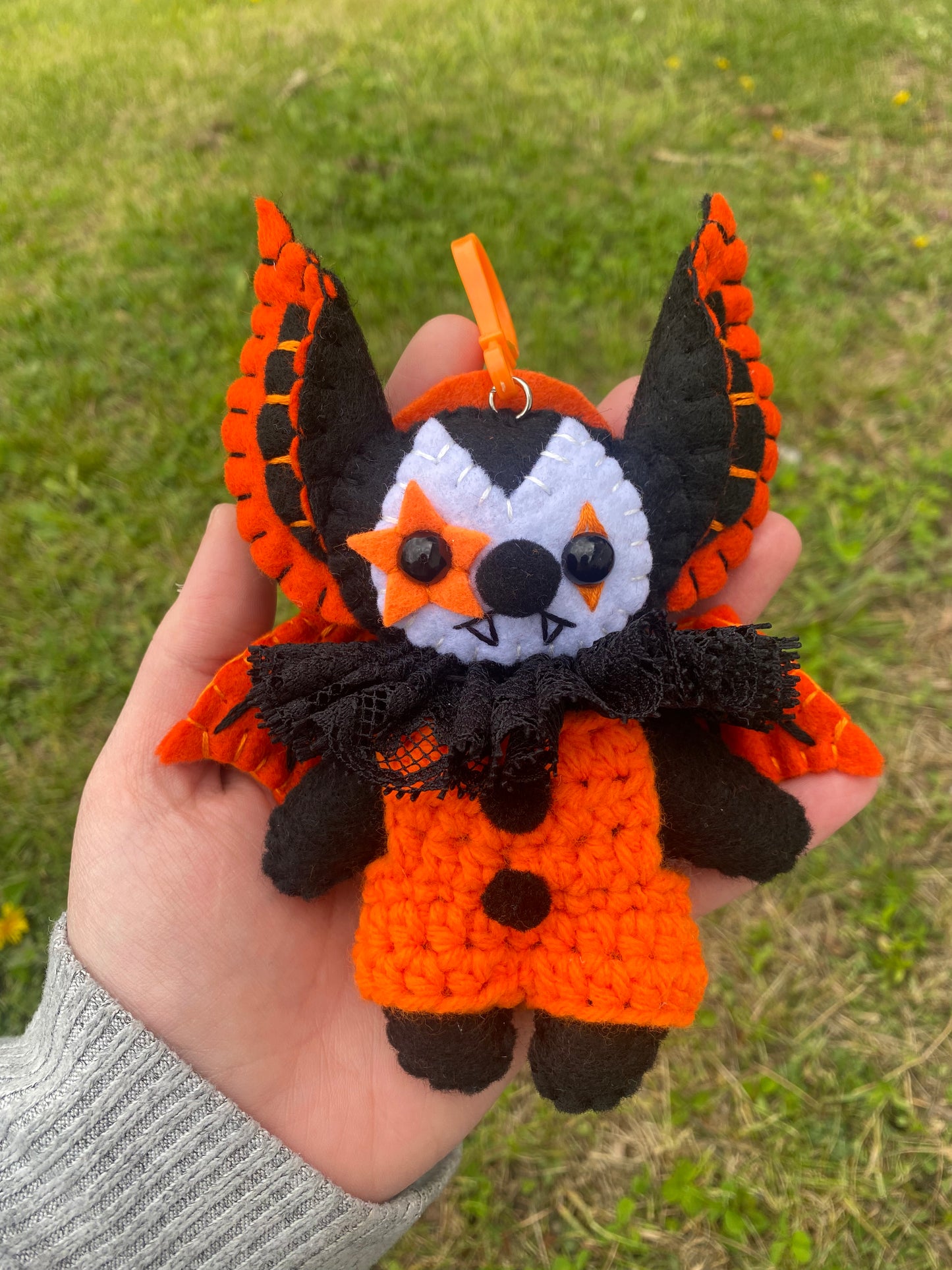 BAT BAG CLIP (orange/black)