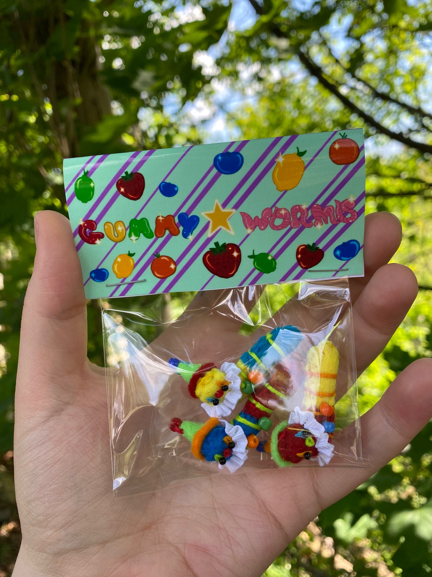 *mystery* MINI GUMMY WORMS (pack of 3)