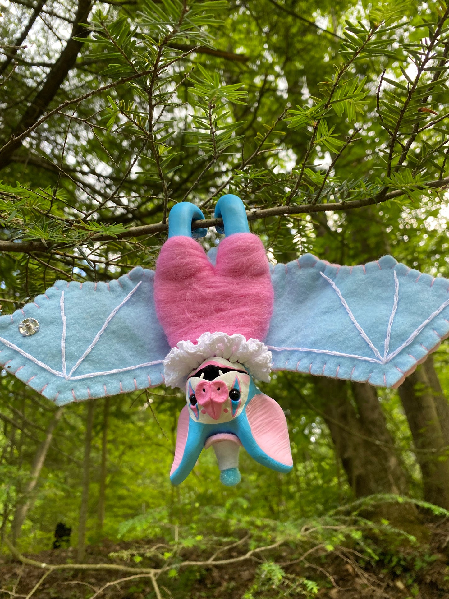LARGE HANGING PRIDE BAT (trans pride)