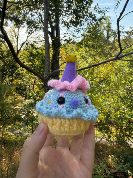 CLOWN CAKE (blue/pink/partyhat)