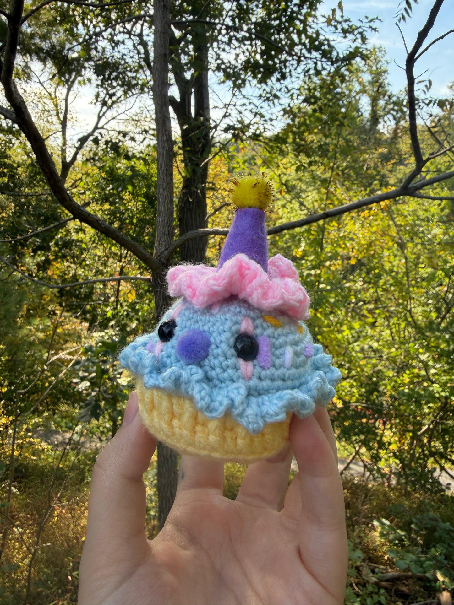 CLOWN CAKE (blue/pink/partyhat)