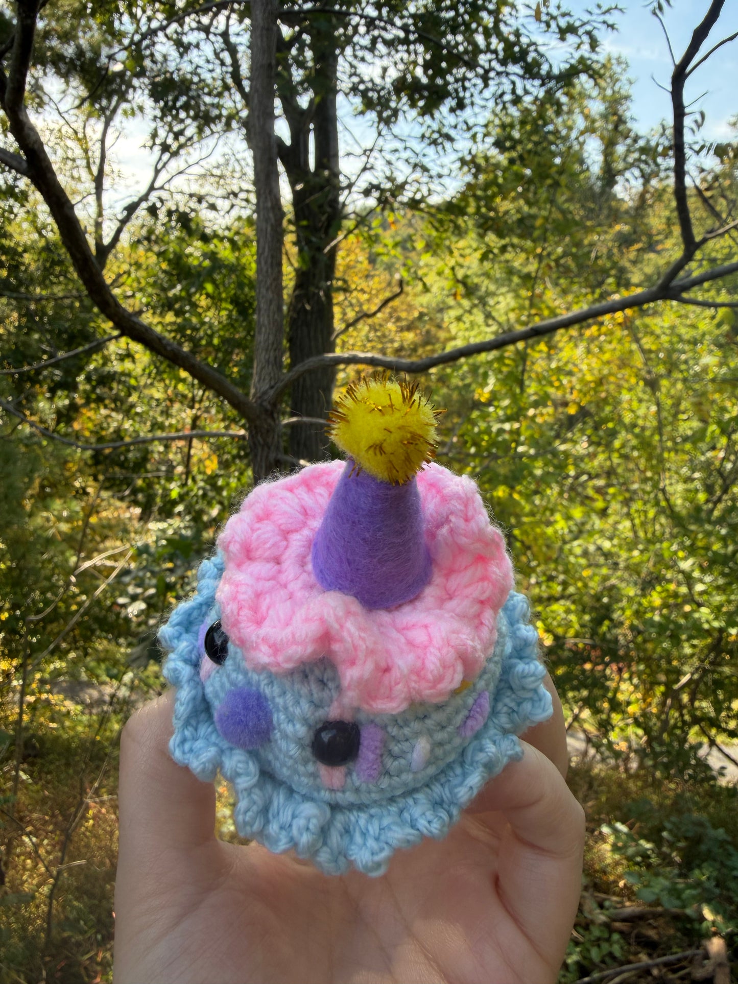 CLOWN CAKE (blue/pink/partyhat)