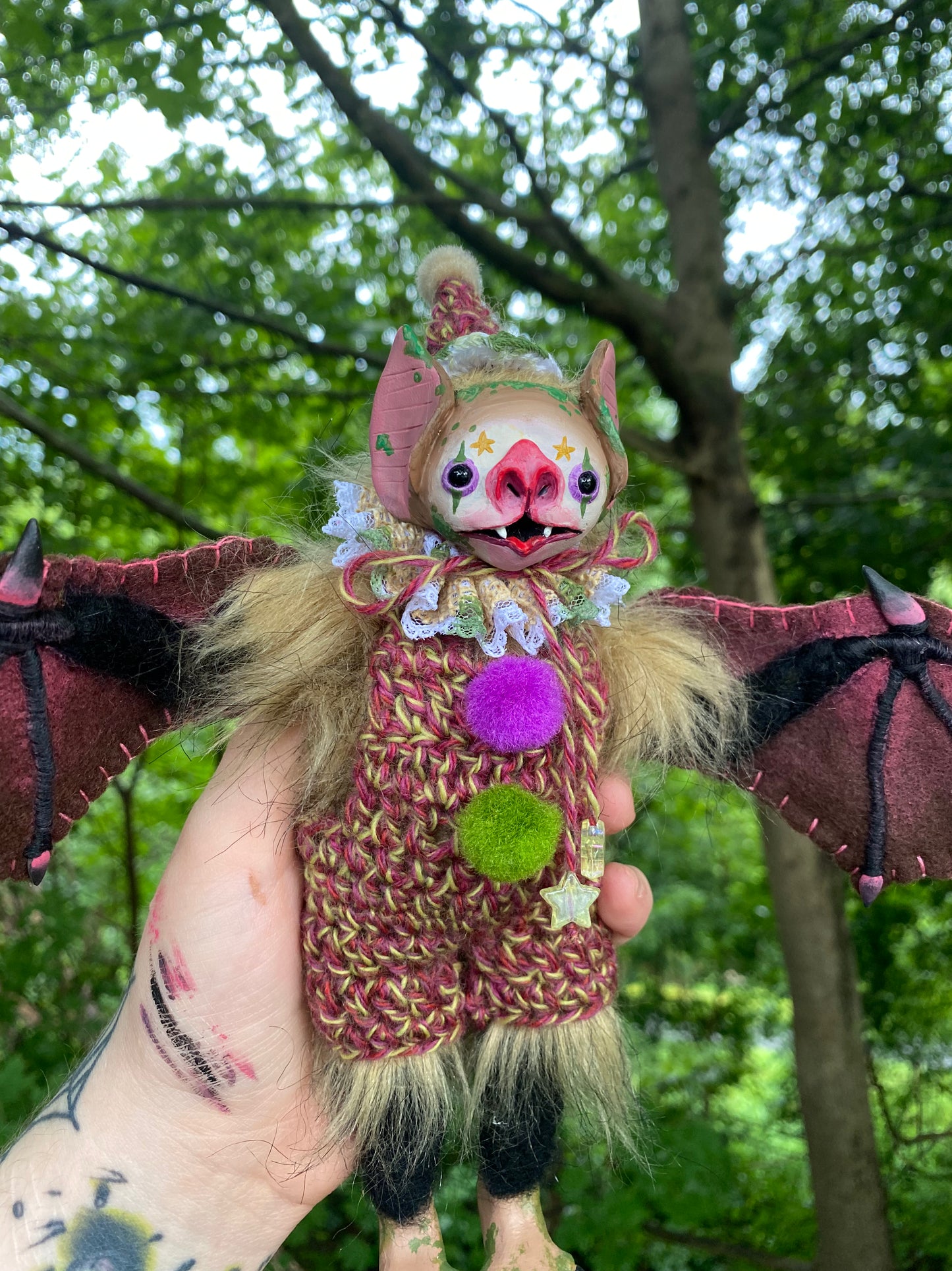 FOREST DWELLING CIRCUS BAT (art doll)