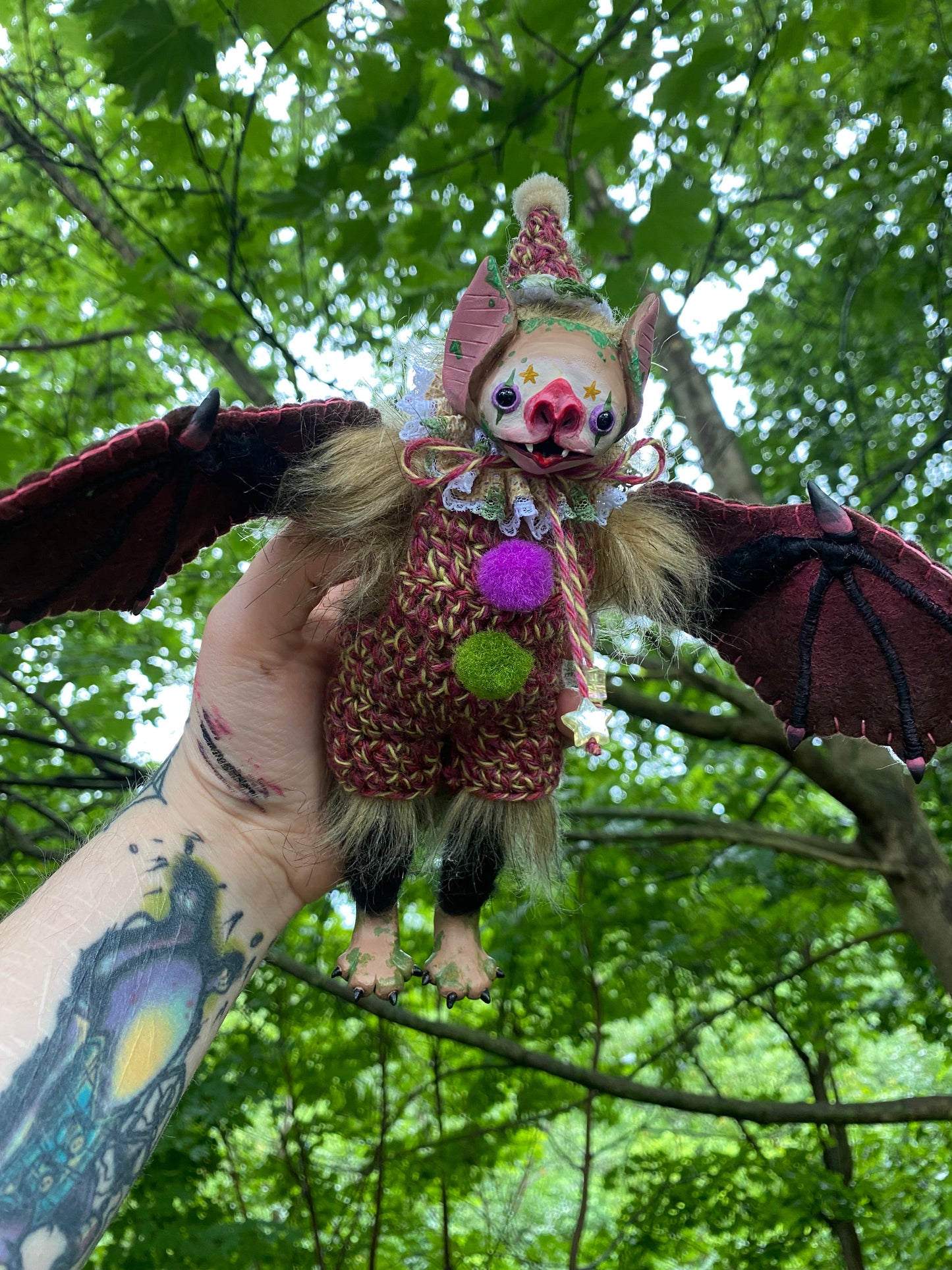FOREST DWELLING CIRCUS BAT (art doll)