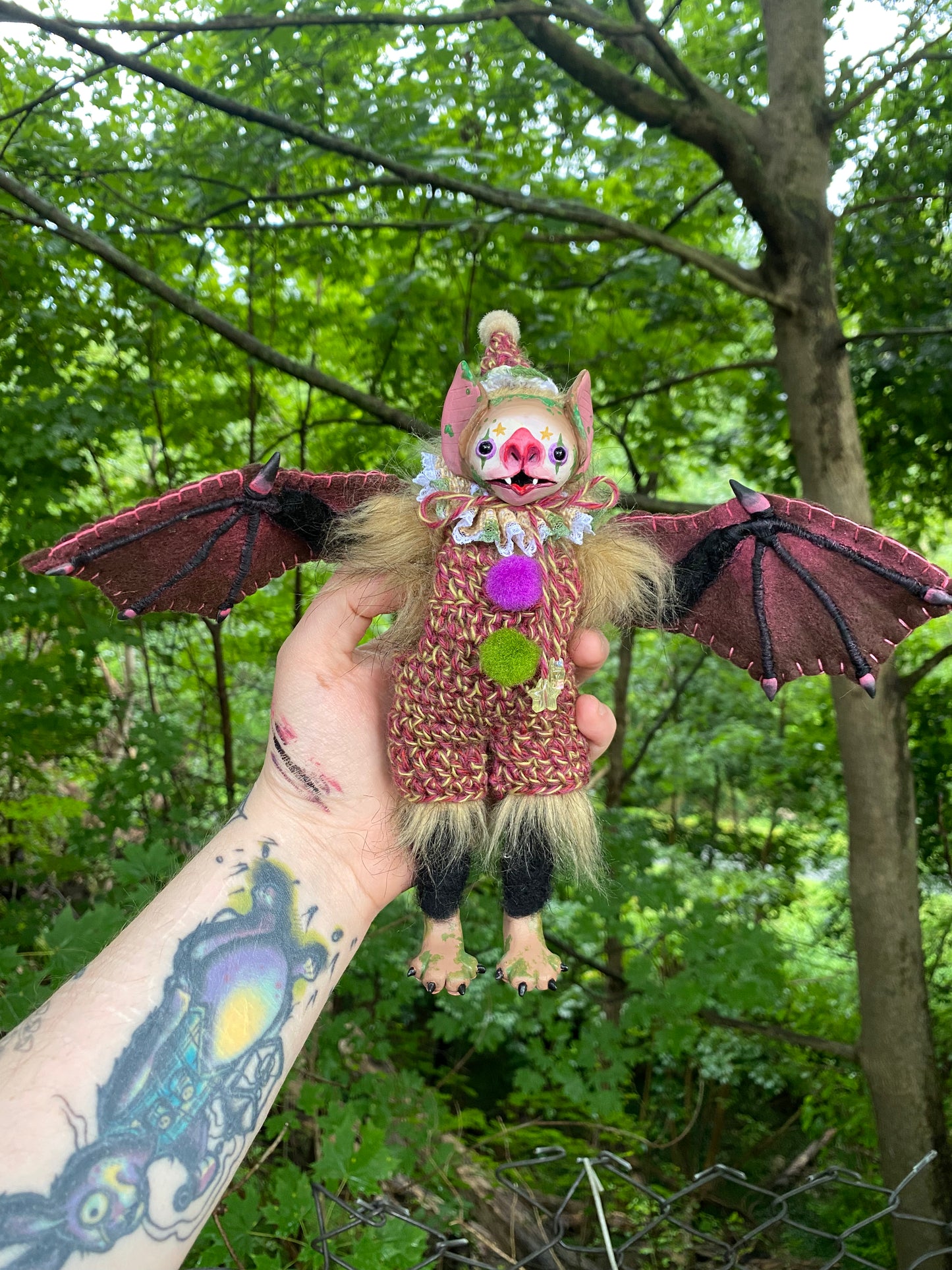 FOREST DWELLING CIRCUS BAT (art doll)