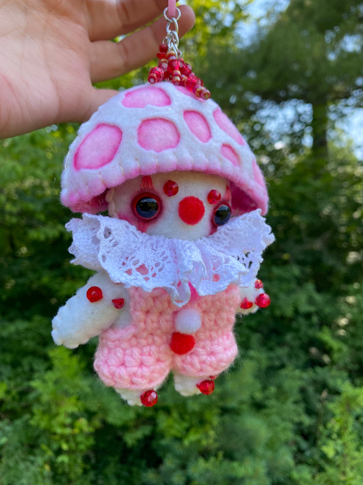 MUSHROOM BAG CLIP(pink bloodytooth)