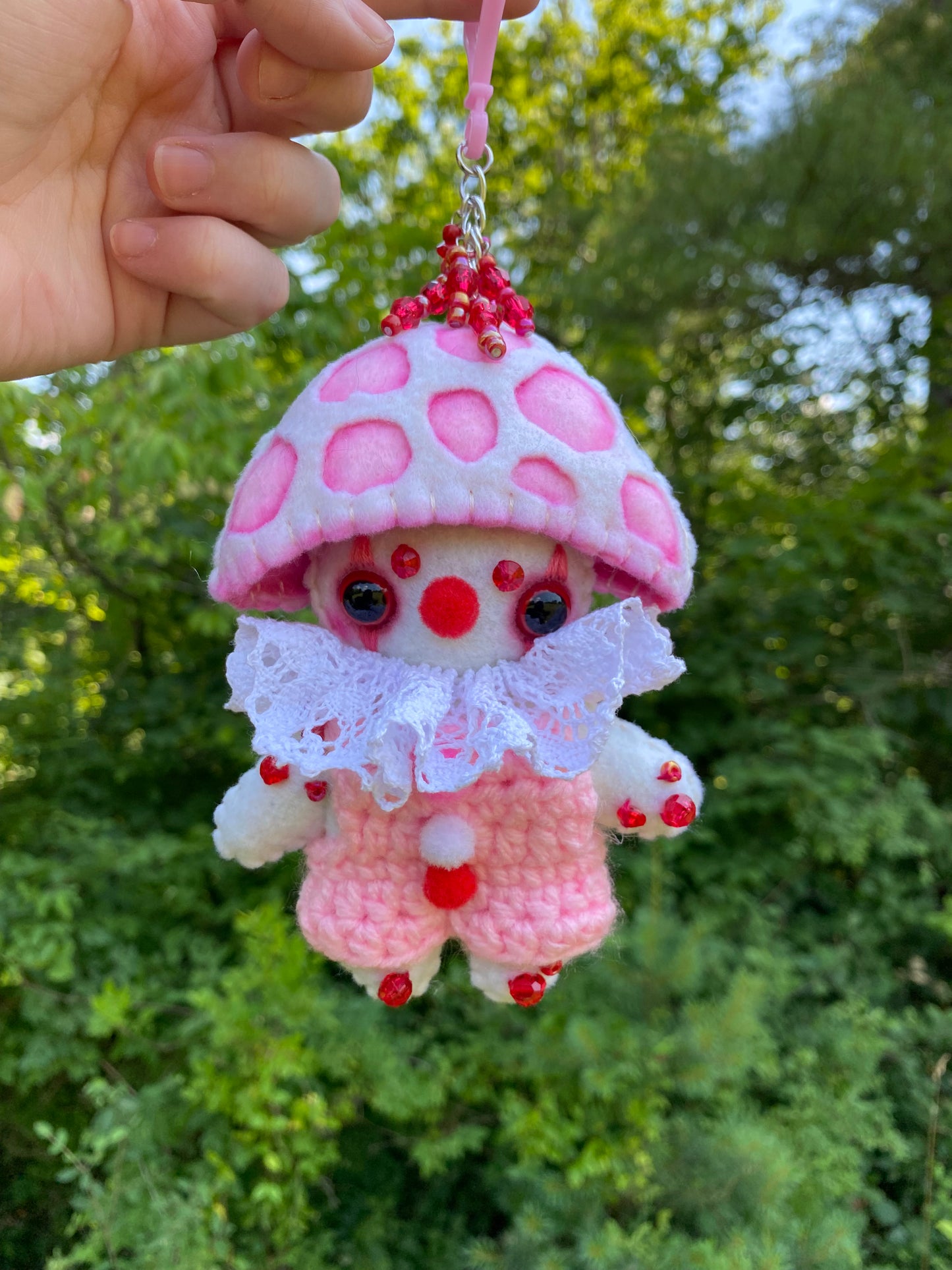 MUSHROOM BAG CLIP(pink bloodytooth)
