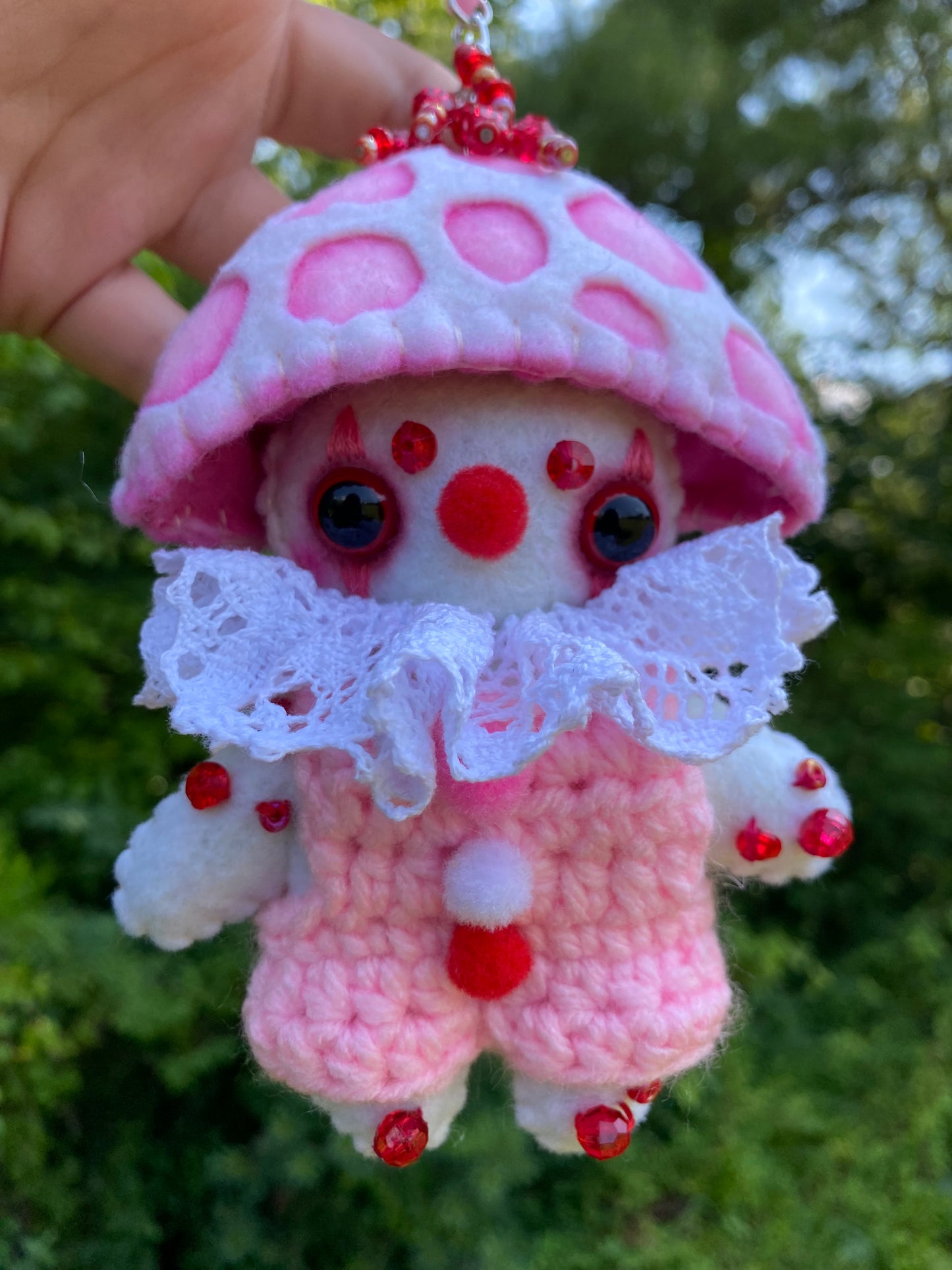 MUSHROOM BAG CLIP(pink bloodytooth)