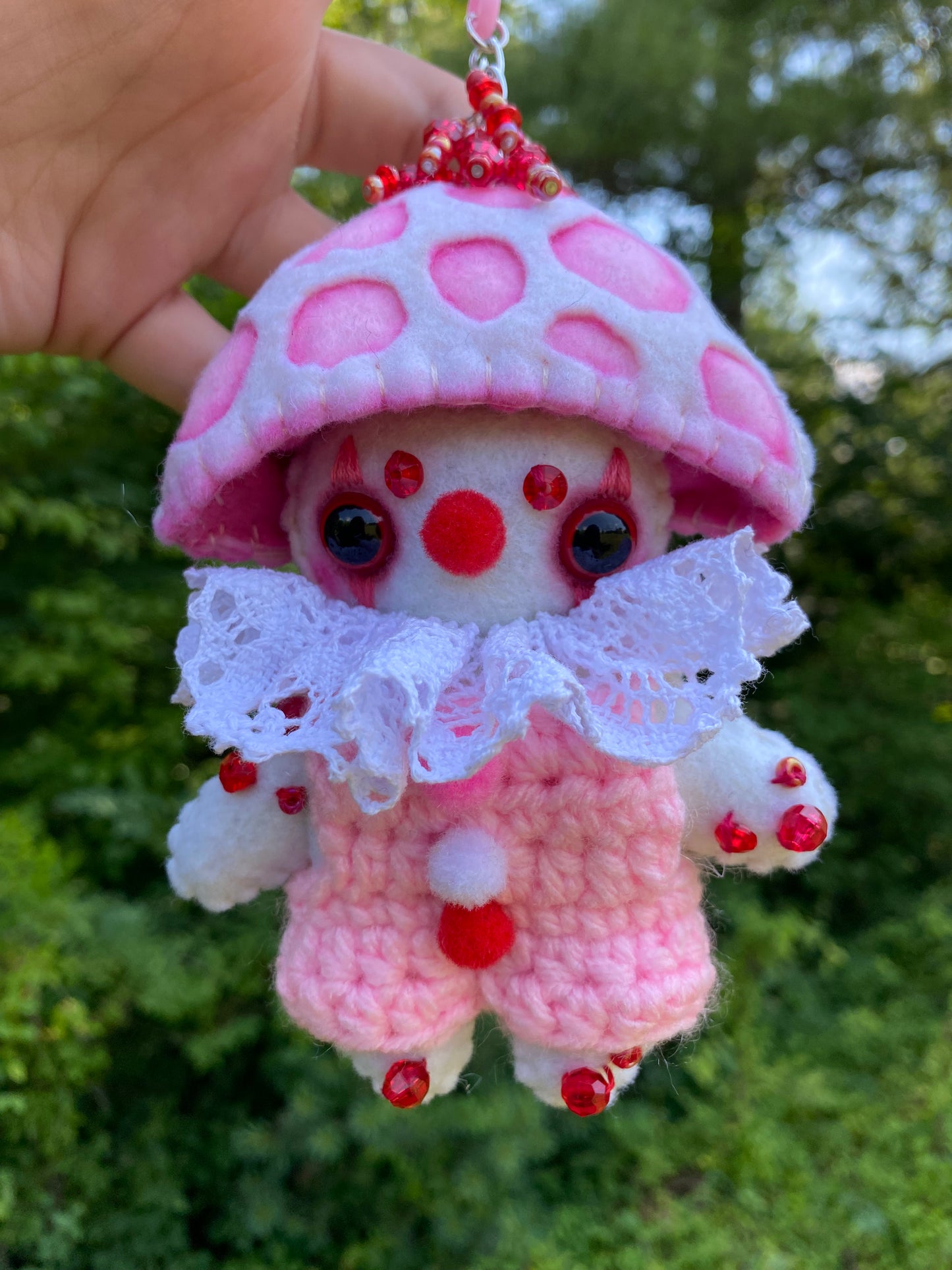 MUSHROOM BAG CLIP(pink bloodytooth)