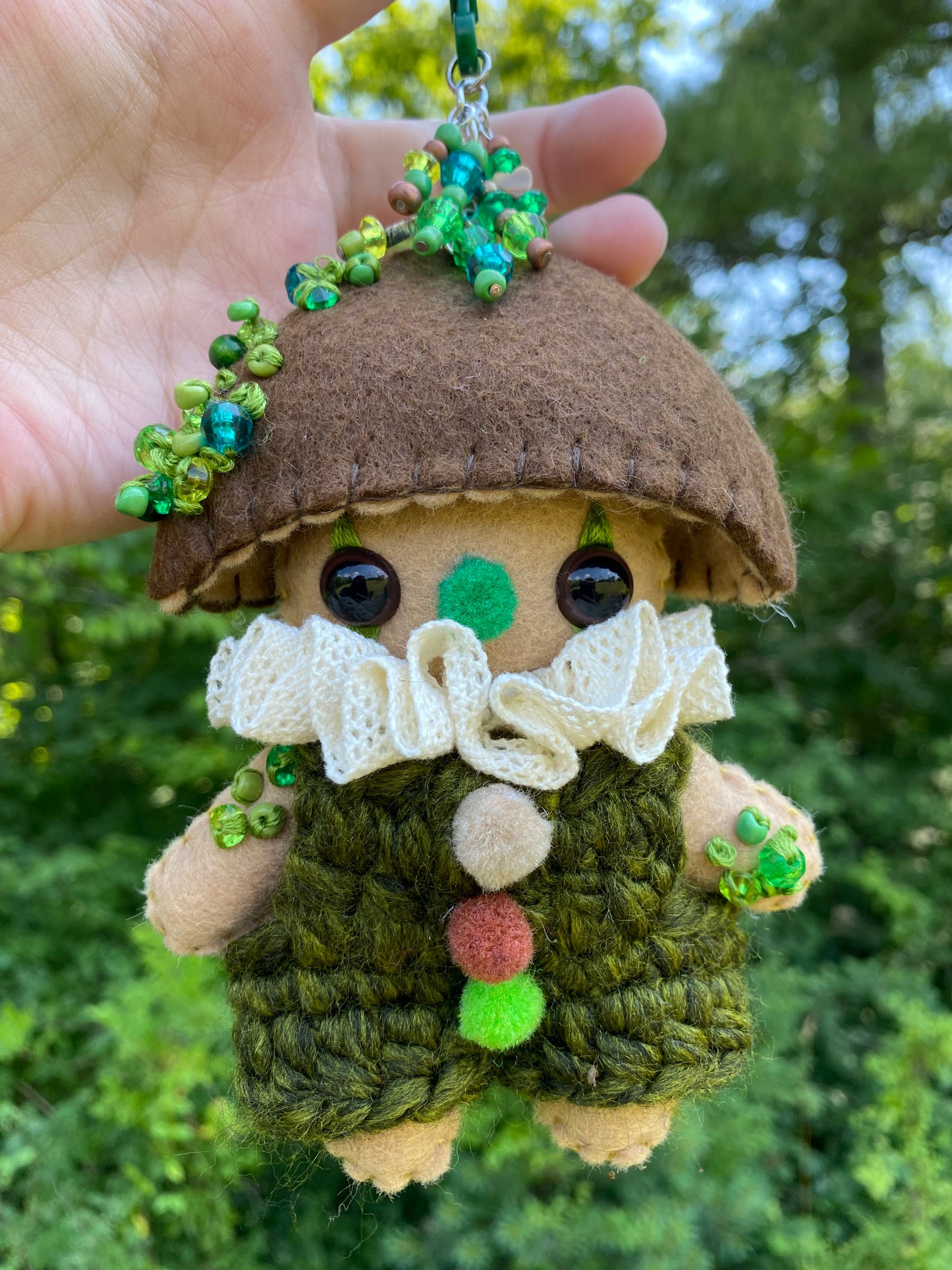 MUSHROOM BAG CLIP (mossy brown)