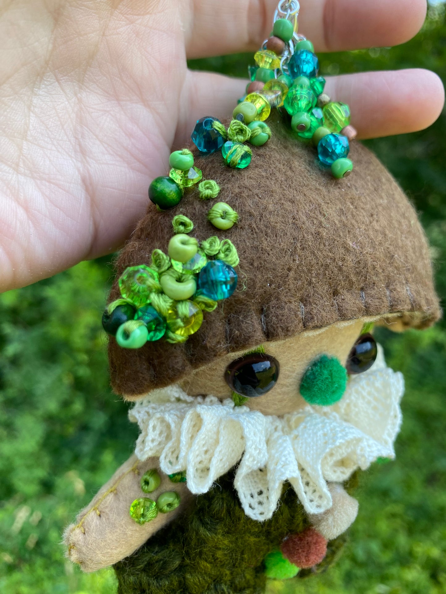 MUSHROOM BAG CLIP (mossy brown)