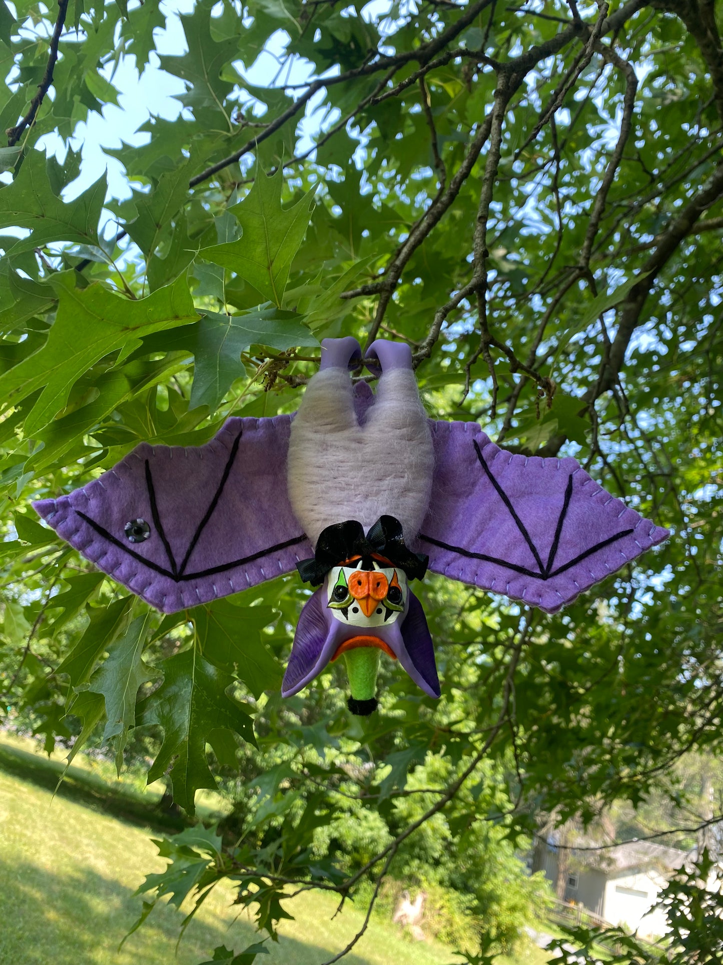 LARGE HANGING BAT (purple)