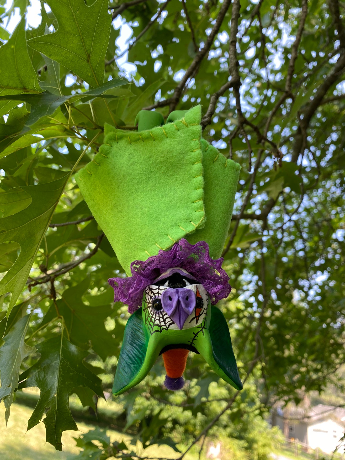 LARGE HANGING BAT (lime green)
