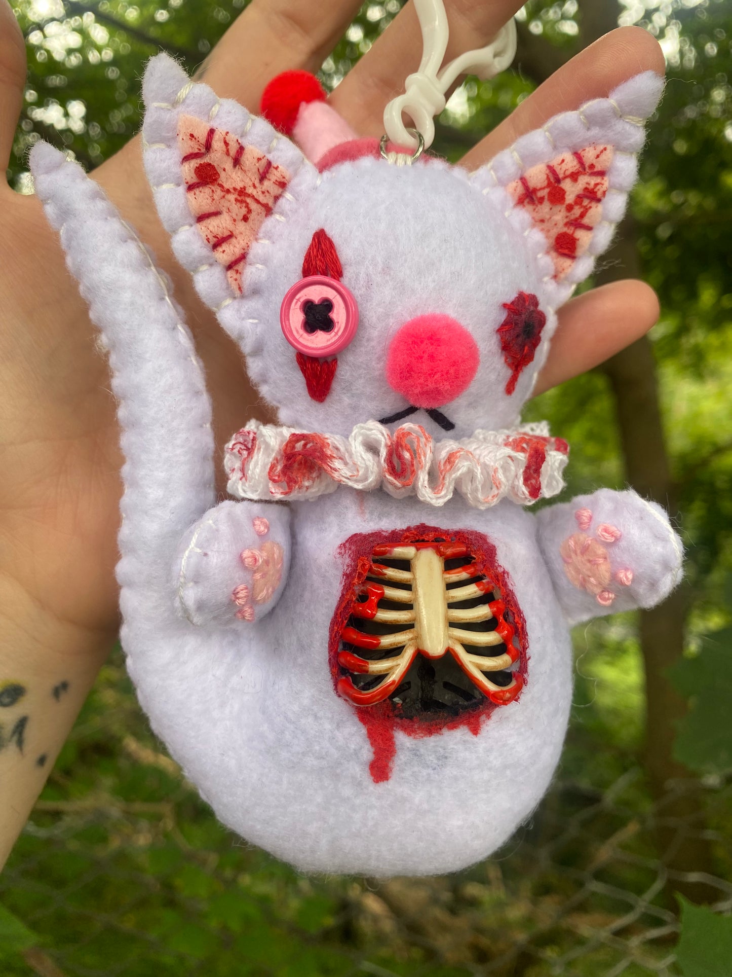 GHOST KITTY BAG CLIP (pink)