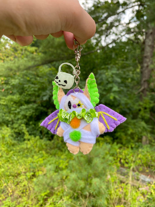 TRICK-OR-TREAT POCKET CLOWN CLIP (peach mummy)