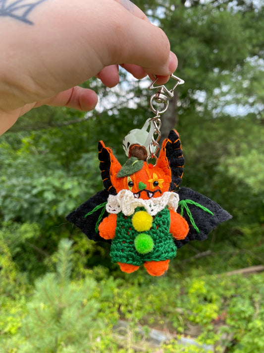 TRICK-OR-TREAT POCKET CLOWN CLIP (jack-o-lantern black)
