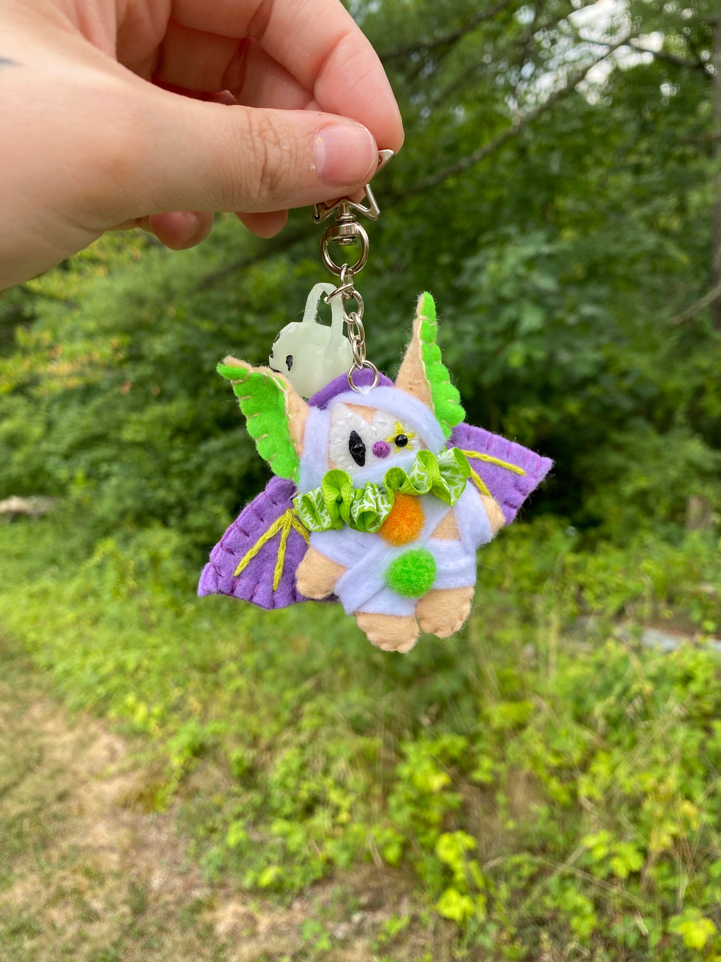 TRICK-OR-TREAT POCKET CLOWN CLIP (peach mummy)