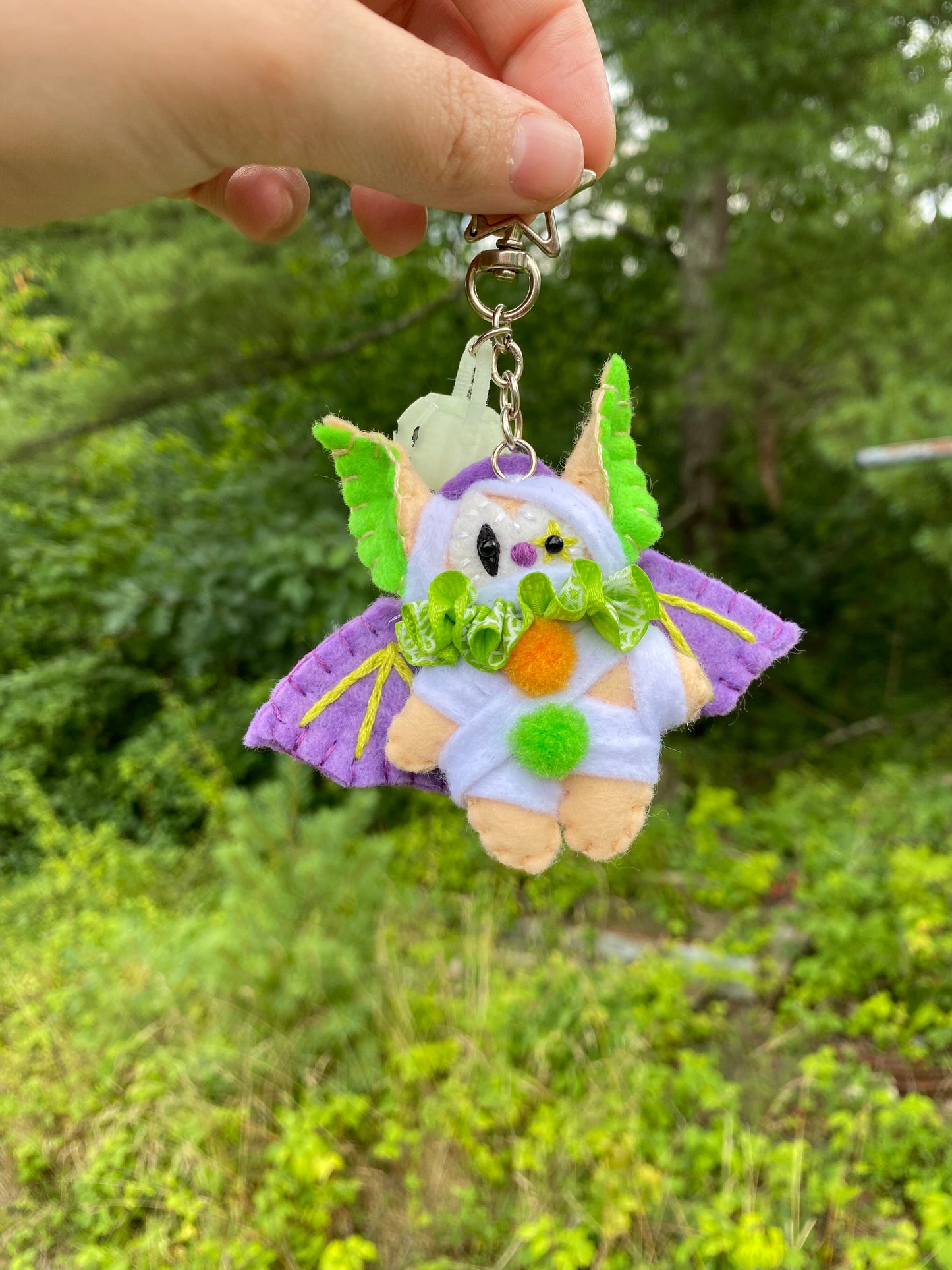 TRICK-OR-TREAT POCKET CLOWN CLIP (peach mummy)