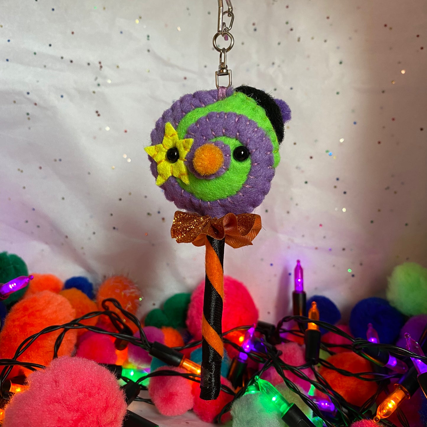 Lollipop Clown bag clip