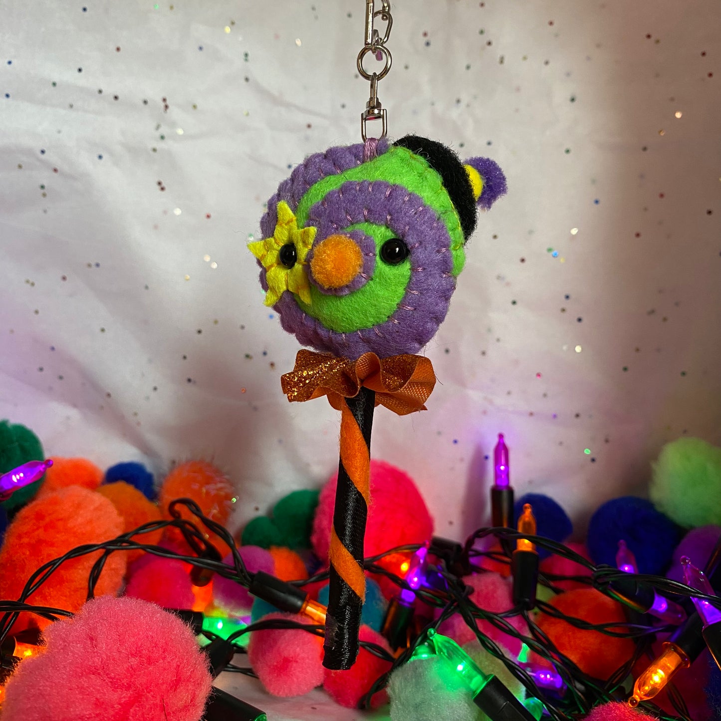Lollipop Clown bag clip
