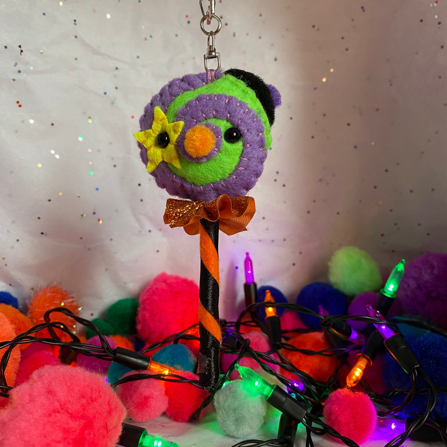 Lollipop Clown bag clip